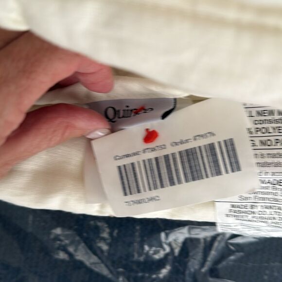 Quince European Linen Box Quilt Full/Queen NWOT ivory - Picture 6 of 8